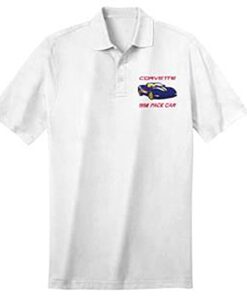 105232 Polo Shirt - Toernooi Wit met C5 1998 Indy 500 Pace Car