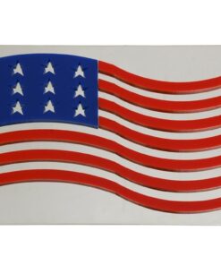 105540 1997-2004 Achteruitlaat dress up plaat - Amerikaanse vlag