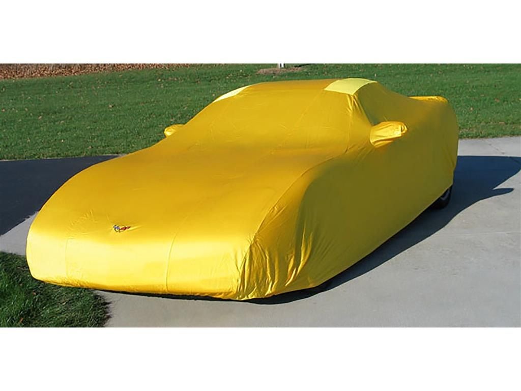 105944 97-04 Car Cover Stretch Satin met C5 Logo