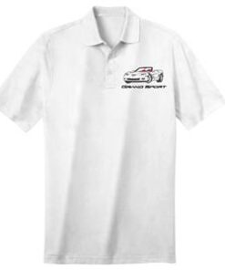106282 Polo Shirt - Wit toernooi met C6 Grand Sport Convertible Ext & Int Colors
