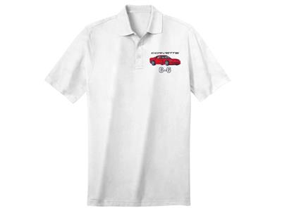 106290 Polo Shirt - wit toernooi met C6 Coupe en uw keuze van Ext & Int