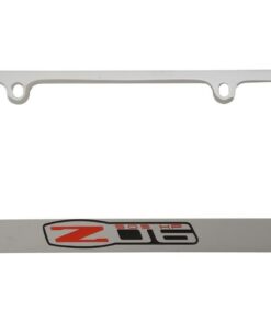 106299 06-13 License Plate Frame / Bezel - C6 Z06 505pk Logo Chrome