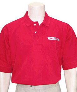 106372 Red Cutter en Buck Championship Pique Polo Shirt met C6 Z06 Logo (ND)