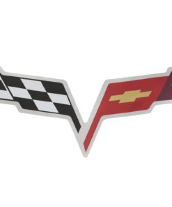 106385 Grote C6 Emblem Decal - Zilver (30" X 10" )