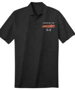 106417 polo shirt - zwart toernooi c6 cabriolet & uw keuze van buitenkant & i