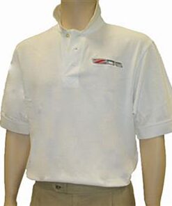 106502 White Cutter en Buck Championship Pique Polo Shirt met C6 Z06 Logo (ND)