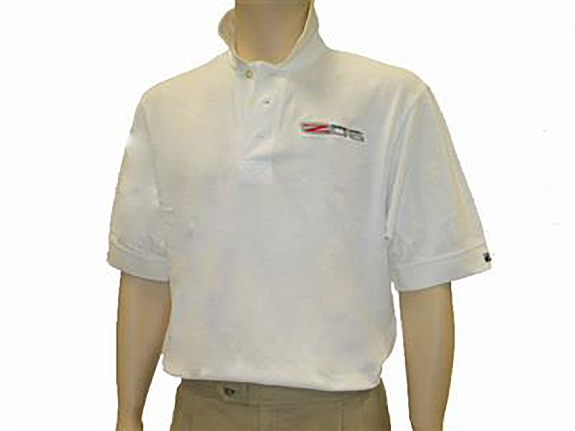 106502 White Cutter en Buck Championship Pique Polo Shirt met C6 Z06 Logo (ND)