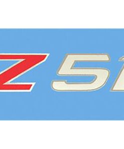 106635 Z51 Decals (rood en zilver) 1 1/4" High X 4 1/2" Long - Pair