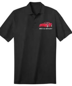 106663 polo shirt zwart c & b toernooi c6 coupe grand sport * specific car color *