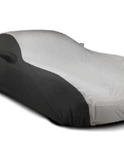 106705 06-13 Car Cover Stormproof Z06 Gray en zwart met geborduurd C6 Logo