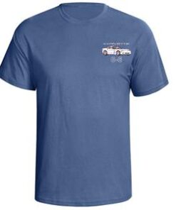 106760 05-13 T-shirt - blauw met uw buiten-en interieur Coupe kleuren