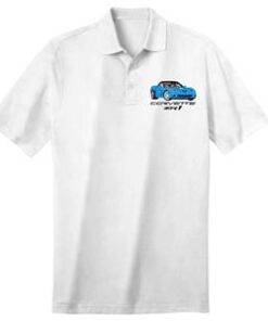 106876 Polo Shirt - wit toernooi C6 ZR1 met uw keuze van ext & Int kleuren