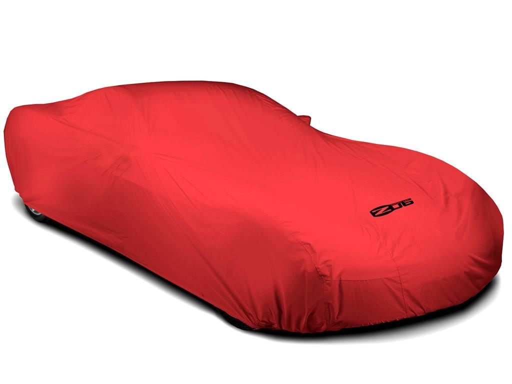 106895 2006-2013 Car Cover Stormproof Rood met C6 Z06 geborduurd Emblem