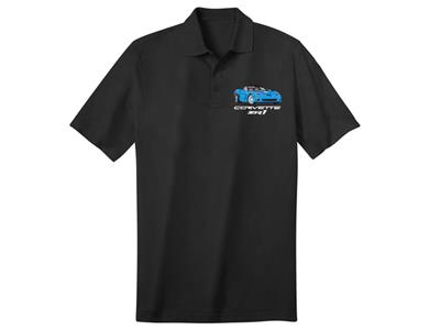 106915 Polo Shirt - zwart toernooi C6 ZR1 met keuze van externe en interieur kleuren