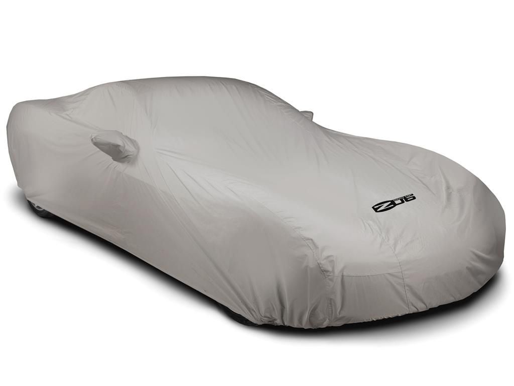 106951 05-13 Z06 Car Cover Stormproof Gray met Z06 geborduurd Emblem