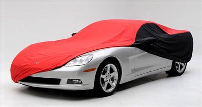 106959 2010-2013 Car Cover Stormproof Grand Sport Coupe Rood Zwart C6 Logo