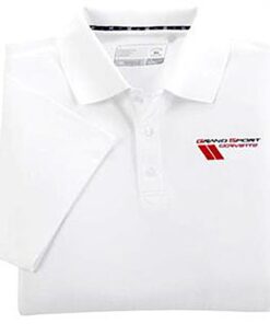 106997 Polo Shirt - White Championship With C6 Grand Sport Geborduurd Logo *Clearance*