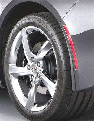 107210 14-17 Rear Splash Guards Black Molded