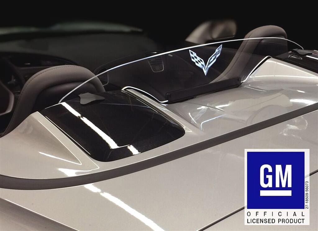 107532-01 14-19 Clear Convertible Wind Deflector W/C7 Flag