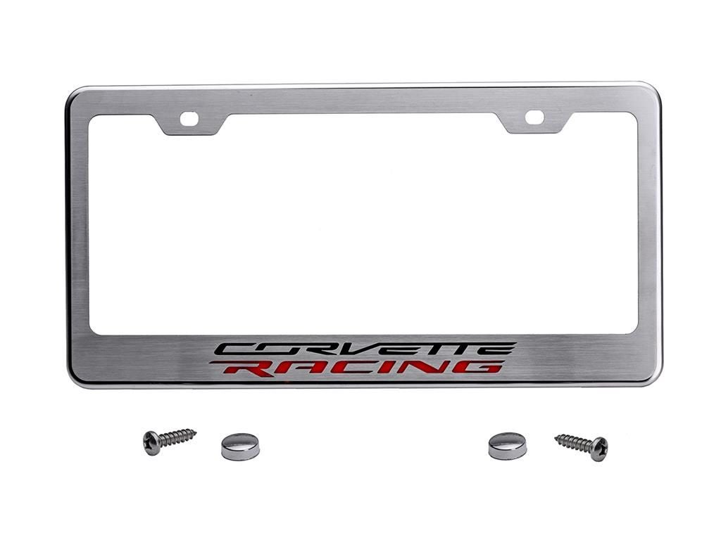 108878 Corvette Racing geborsteld roestvrij staal licentieplaat Frame