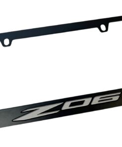 108891 C8 Z06 Logo zwart License plaat Frame / Bezel