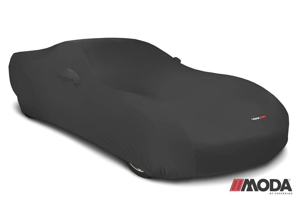 114018 84-96 Moda Stretch zwart auto afdekking met C4 embleem