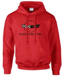 114519 Hoodie/Hooded Sweatshirt met C4 geborduurd logo Rood