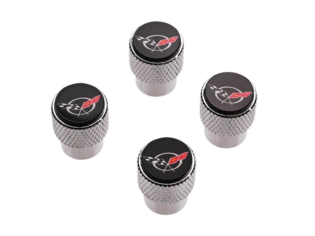 115027 c5 logo chrome gekrulde klep steel caps