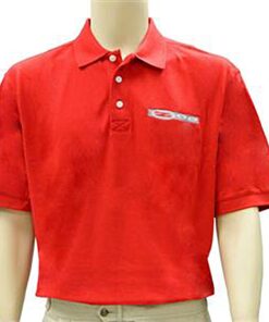 115556 01 Red Ace Pique Polo Shirt met C5 Z06 Logo (ND)