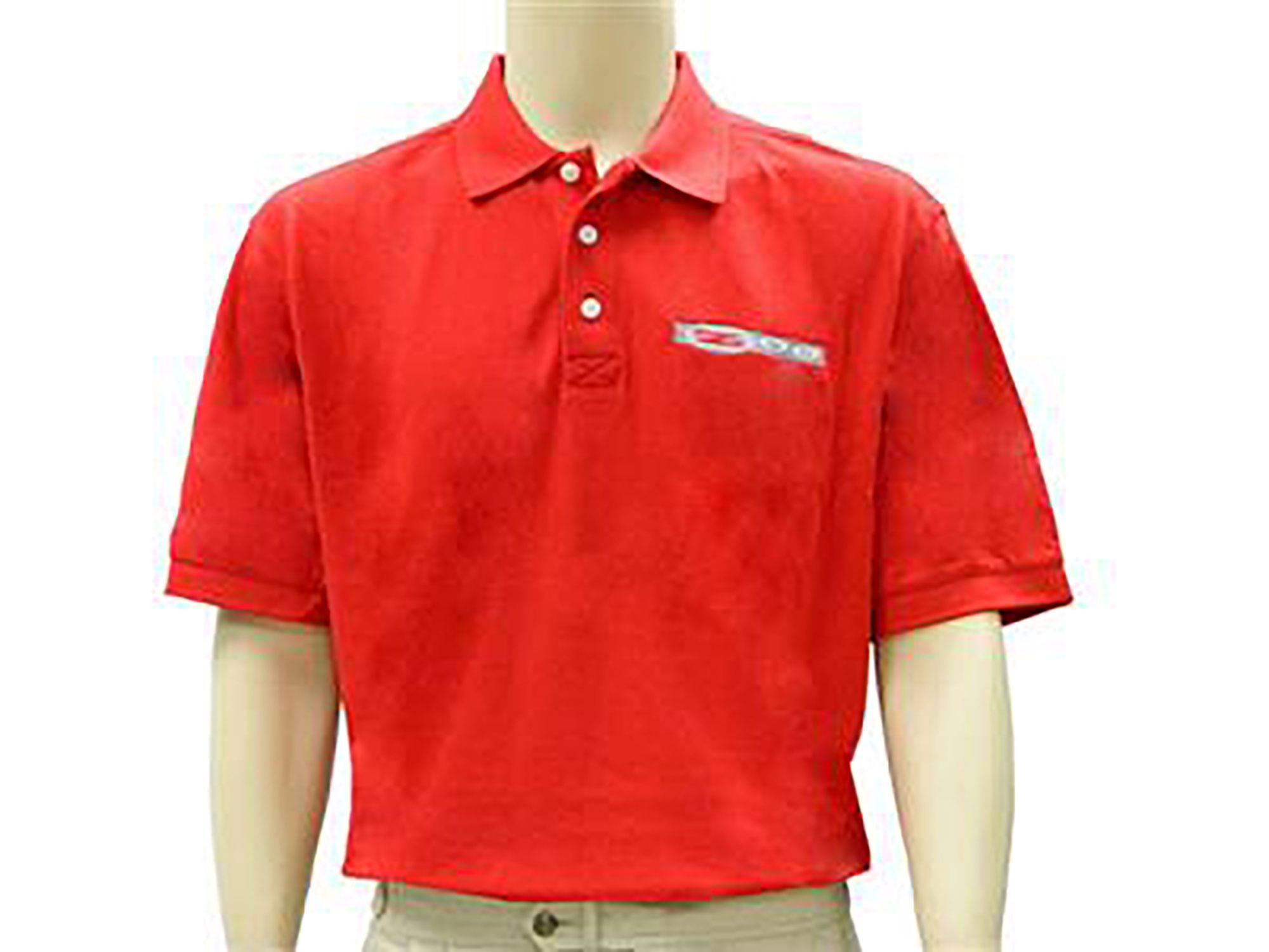 115556 01 Red Ace Pique Polo Shirt met C5 Z06 Logo (ND)