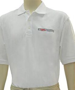 115698 01 White Ace Pique Polo Shirt met C5 Z06 Logo (ND)
