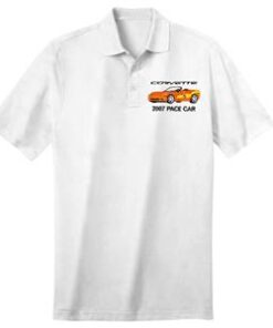 116754 Polo Shirt - Toernooi Wit met C6 2007 Pace Car