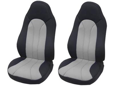 116758 05-13 Zit slip covers - Nat pak / Neopreen zwart en grijs invoegen