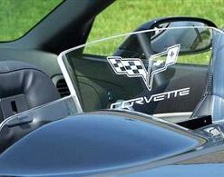 116911 05-13 cabrio Wind Restrictor / Deflector met C6 Logo en Script