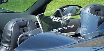 116911 05-13 cabrio Wind Restrictor / Deflector met C6 Logo en Script