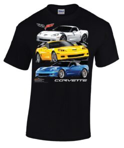 116920 T-Shirt C6 zwart 3 Car voor Print