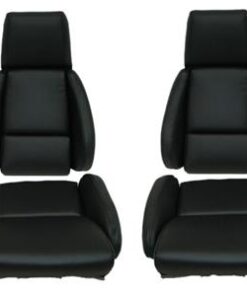 134009 84-88 Blk Mounted Driver Strd leer stoel afdekkingen Original Perforation(ND) - CA