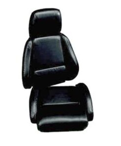 134018 84-88 Blk Mounted LH Standard leer stoel afdekkingen Non Perforated Set (ND) - CA