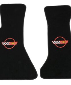 134202 1984-1996 Floor Mat - geborduurd C4 logo Cut Pile
