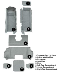 135068 99-00 Hardtop Tapijt - Volledige set