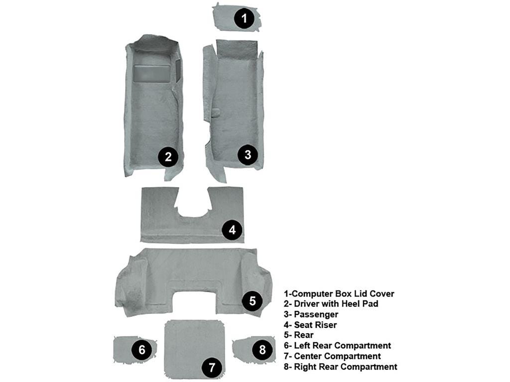 135068 99-00 Hardtop Tapijt - Volledige set