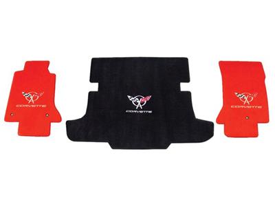 135109 1997-2004 Floor and Cargo Mats Set Coupe Silver C5 En Script Lloyd Design