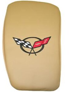 135112 97-04 Center Console Kussenhoes - Vette Rest Tan met zwart C5 logo - CA