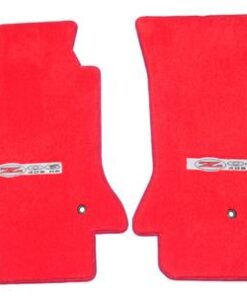 135123 2002-2004 C5 Vloermatten Rood met C5 Z06 405HP Logo - Lloyd Design