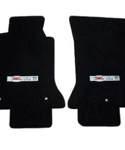 135145 2002-2004 C5 Floor Mats Zwart met C5 Z06 405HP Logo - Lloyd Design