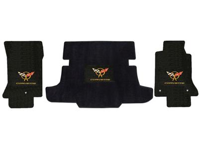 135153 1997-2004 Floor and Cargo Mats Set Coupe Gold C5 en Script Lloyd Design