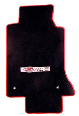 135168 2002-2004 C5 Vloermatten Zwart met rode binding met C5 Z06 405HP - Lloyd Design