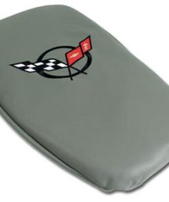 135175 97-04 Center Console Kussenhoes - Vette Rest Gray met zwart C5 logo - CA