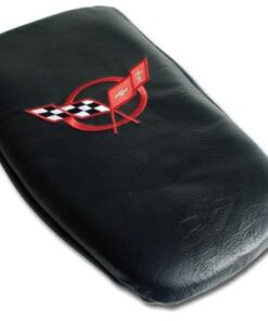 135183 97-04 Center Console Kussenhoes - Vette Rest Zwart met rood C5 logo - CA