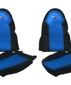135258 97-04 Seat Slip Covers - Nat Suit / Neopreen zwart met blauwe insert